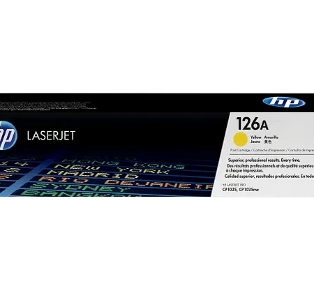 hp 126a yellow original laserjet toner cartridge ce312a cartouche hp