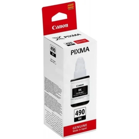 canon gi 490 bk noir – bouteille d'encre originale (0663c001aa)