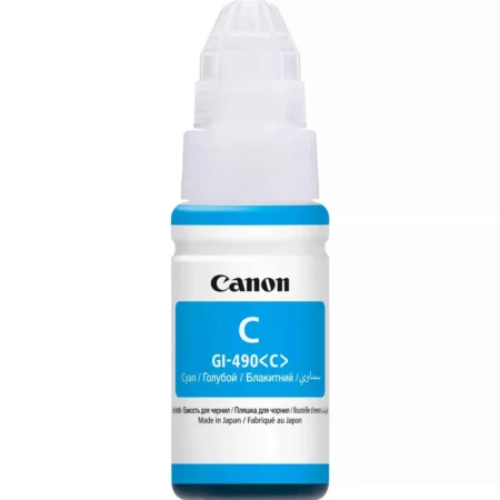 canon gi 490 c cyan – bouteille d'encre originale (0664c001aa)