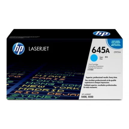 hp 645a cyan original laserjet toner cartridge (c9731a)