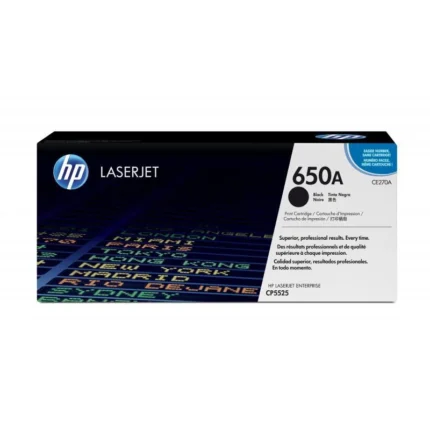 hp 650a black original laserjet toner cartridge