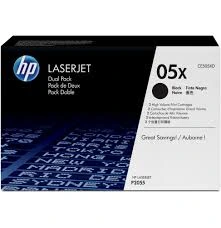 hp 05x 2 pack high yield black original laserjet toner cartridges