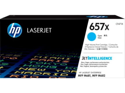 hp 657x high yield cyan original laserjet toner cartridge