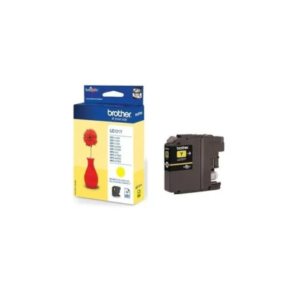 brother lc121y jaune – cartouche d'encre dcp j132w