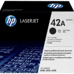 hp 42a black original laserjet toner cartridge