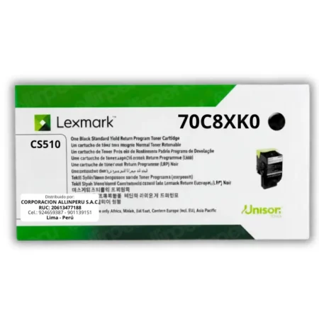 lexmark cartouche 708x black original 70c8xk0