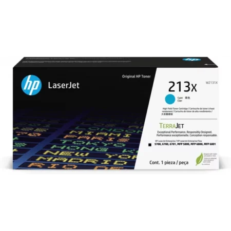 hp 213x cyan original laserjet toner cartridge